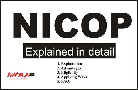 nicop meaning in pakistan